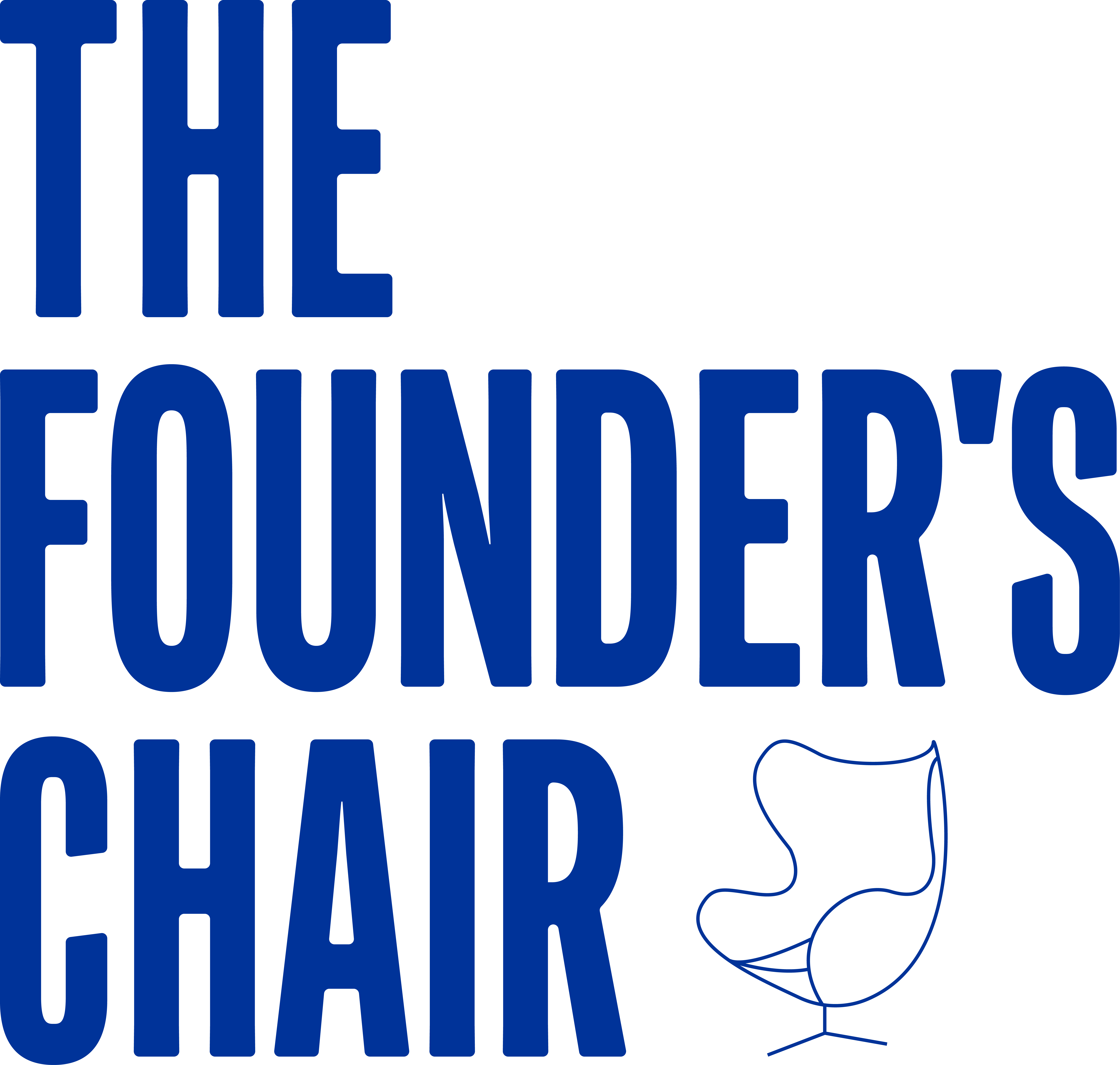Founders Chair Logo Stacked Left Blue