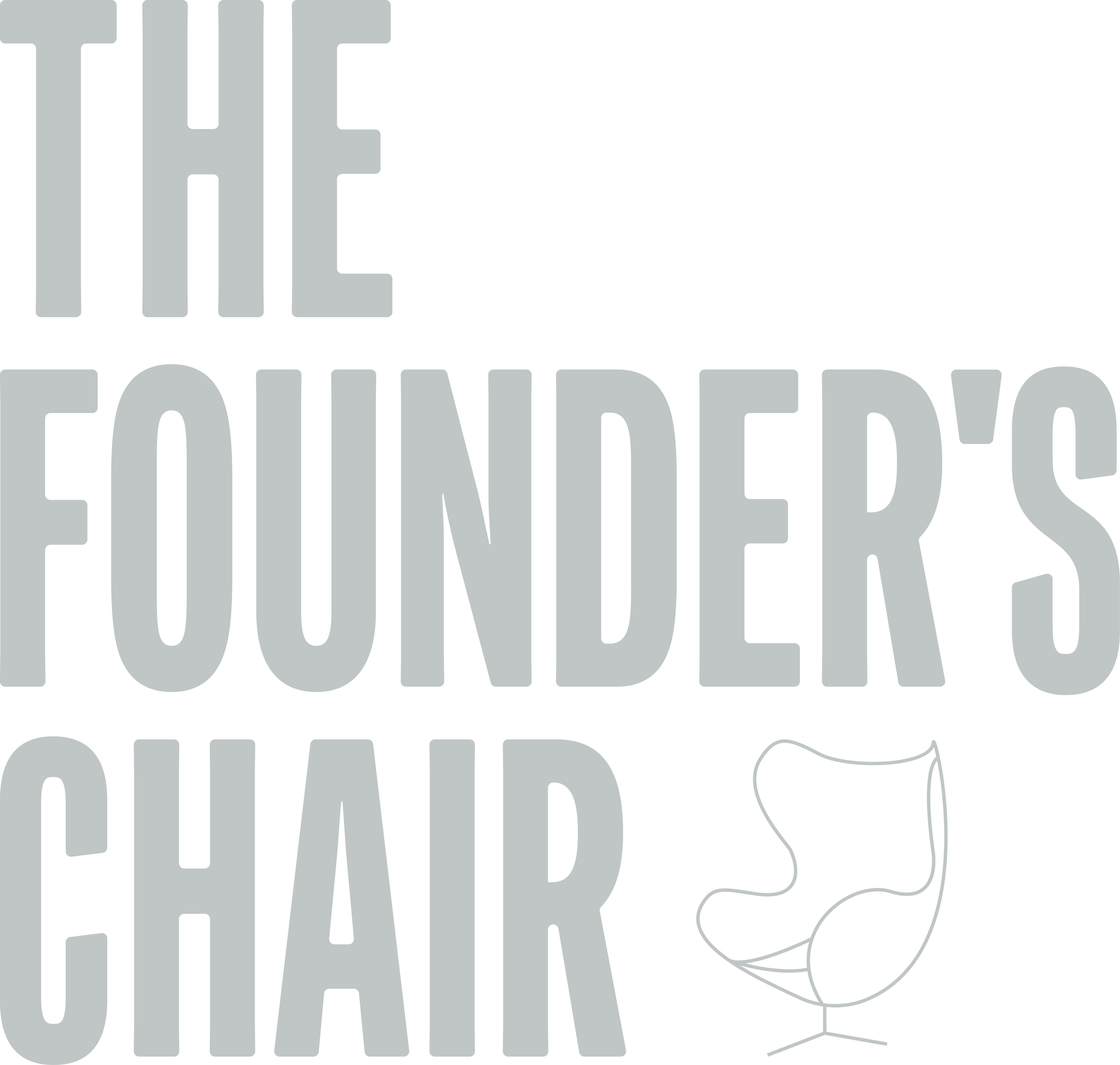 Founders Chair Logo Stacked Left Cool Grey